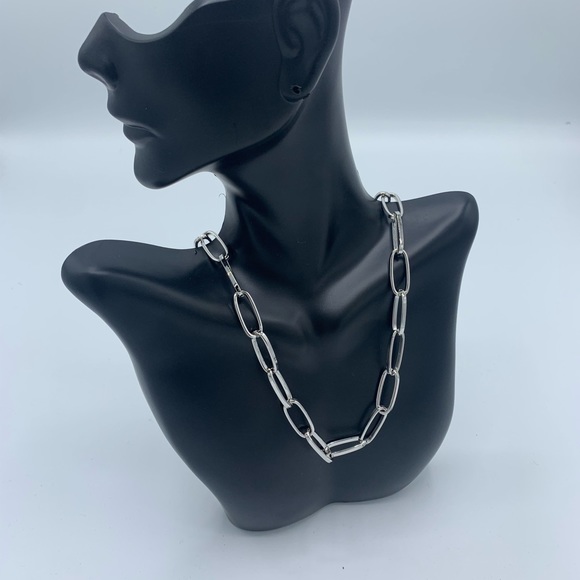 RHODIUM CHAIN NECKLACE - Picture 1 of 5